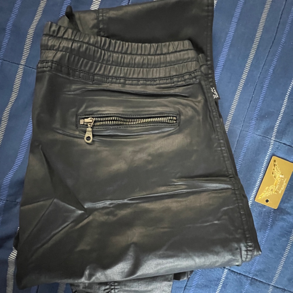 Robins Jean Coated Moto Skinny Leg Jeans